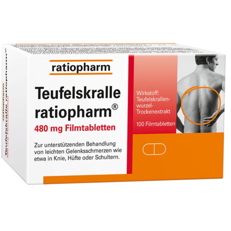 Teufelskralle ratiopharm® 480&nbsp;mg Filmtabletten