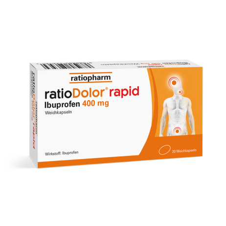 ratioDolor® rapid Ibuprofen 400&nbsp;mg Weichkapseln